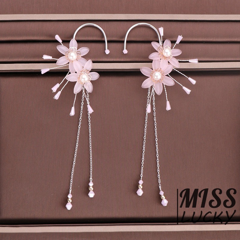 Khuyên tai nữ kiểu dáng hoa thời trang phong cách Hàn Quốc