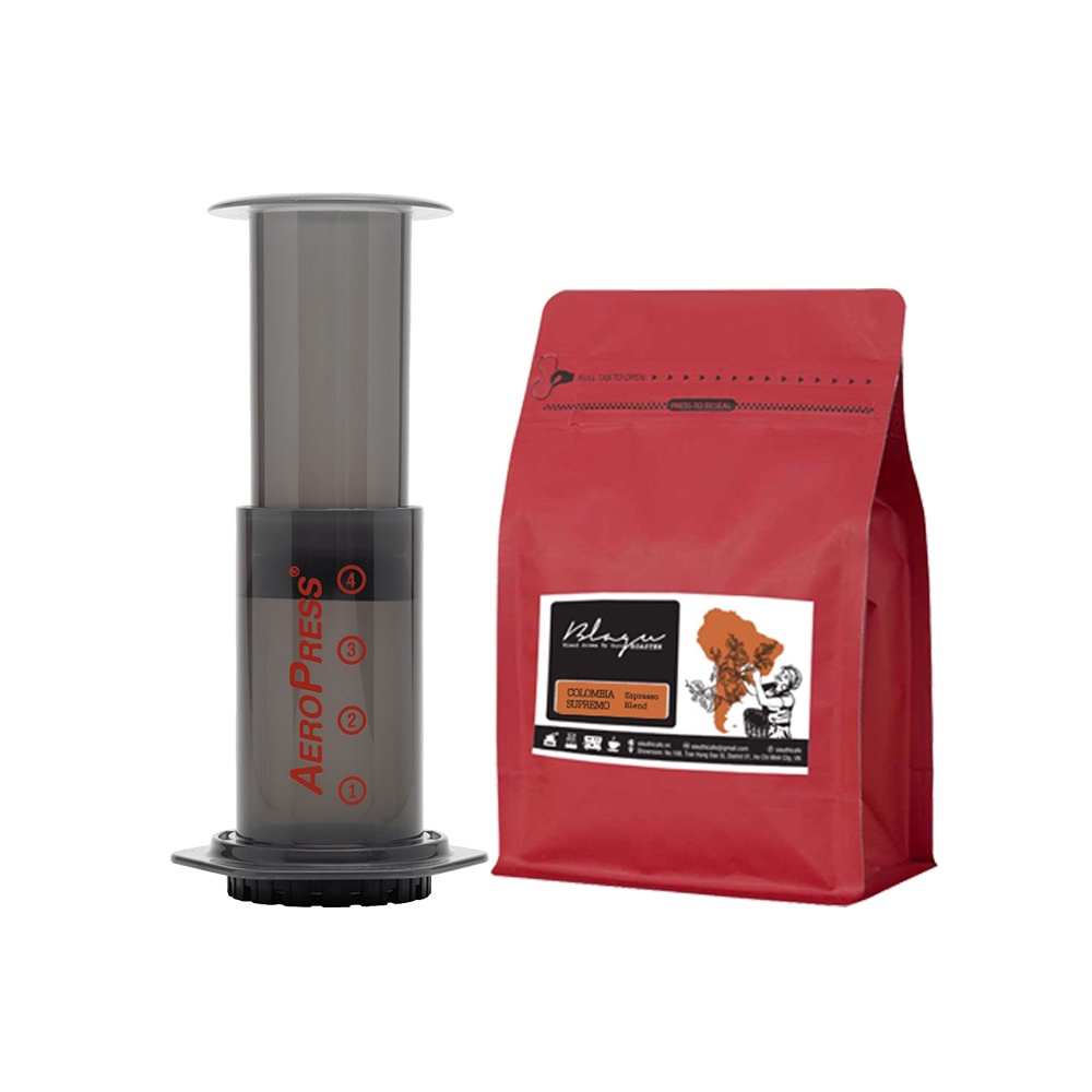 Combo dụng cụ ép cà phê aeropress và cà phê colombia 250gr - ảnh sản phẩm 1