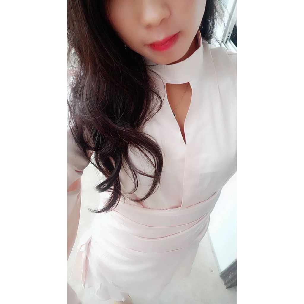 [Sẵn Hàng]♥️Đầm,Váy Lụa Xẻ Ngực Nhún Eo Ulzzang(ảnh thật)Size S,M,L | BigBuy360 - bigbuy360.vn