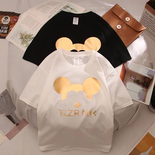 Áo phông hình m-i-c-k-e-y cực đẹp [FREESHIP] Áo unisex, áo thun nam nữ đen trắng from rộng, vải cotton xịn