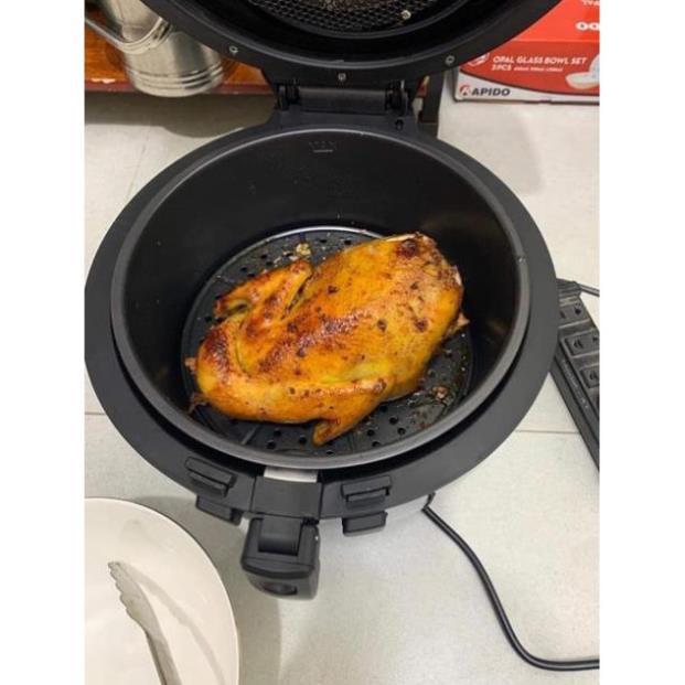 ✔️ Sale (Có Sẵn+Tặng khay nướng) Nồi chiên không dầu điện tử RAPIDO model RAF 6.5D 1800w dung tích 6,5l BH 12 THÁNG n