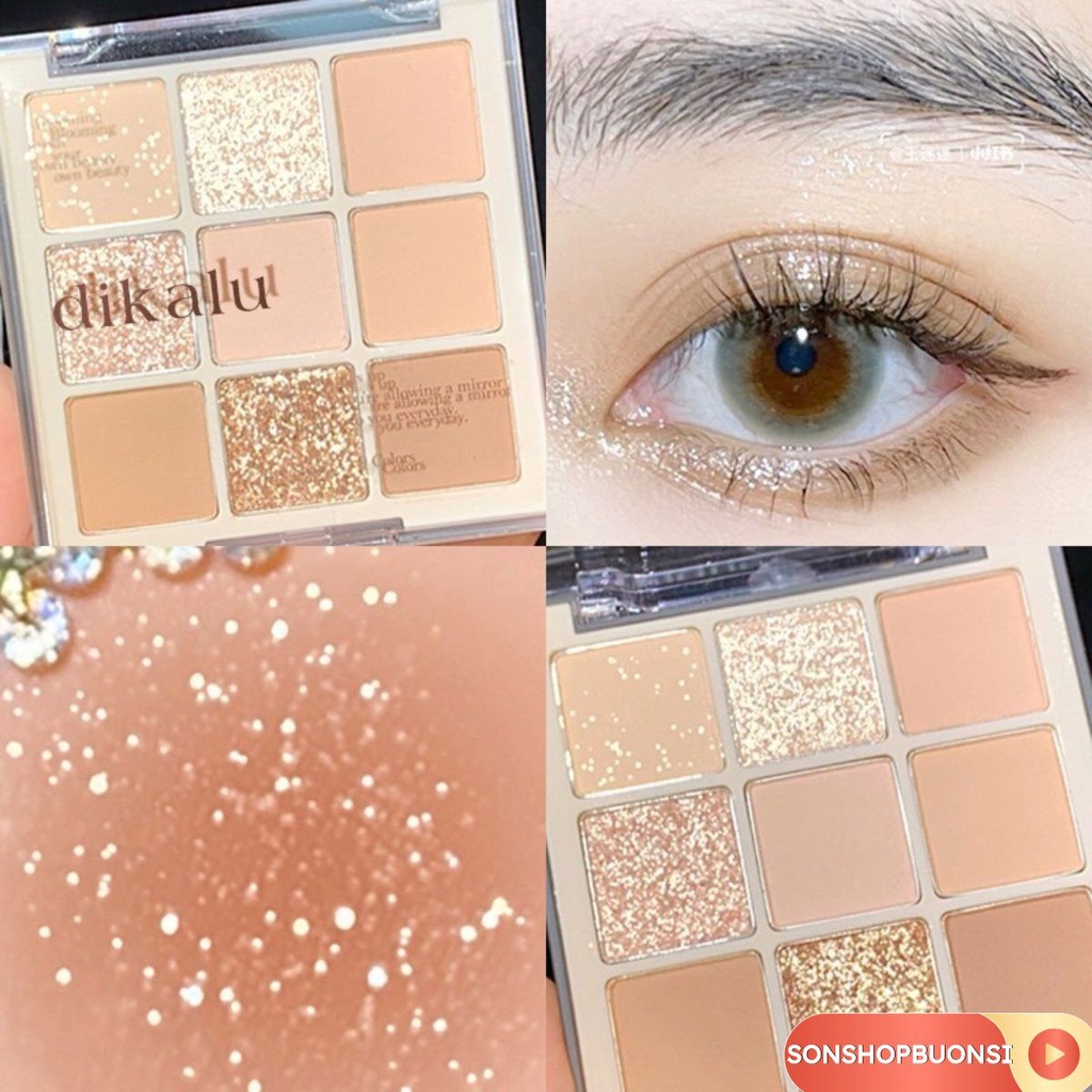 Bảng mắt Dikalu 9 ô Tone Cam nhũ siêu xinh HOTTREND (V2)