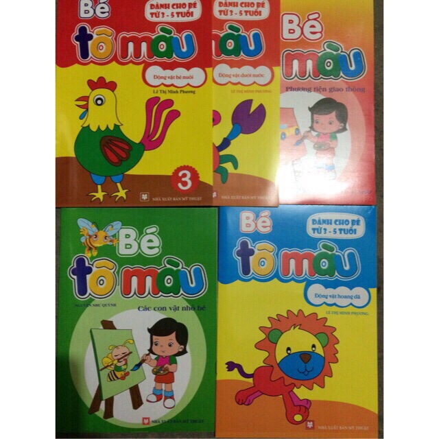 Tô mầu cho bé (10 quyển ) 1 sét 10 chủ đề