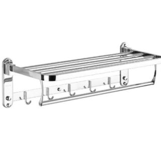 Giá móc treo máng khăn inox, máng khăn tầng inox 304 gấp gọn MKT15