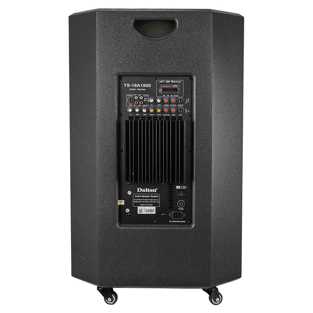 Loa kéo điện karaoke Dalton TS-18A1800 công suất 1200W, bass loa 18 inch, tặng kèm 2 micro không dây UHF cao cấp.