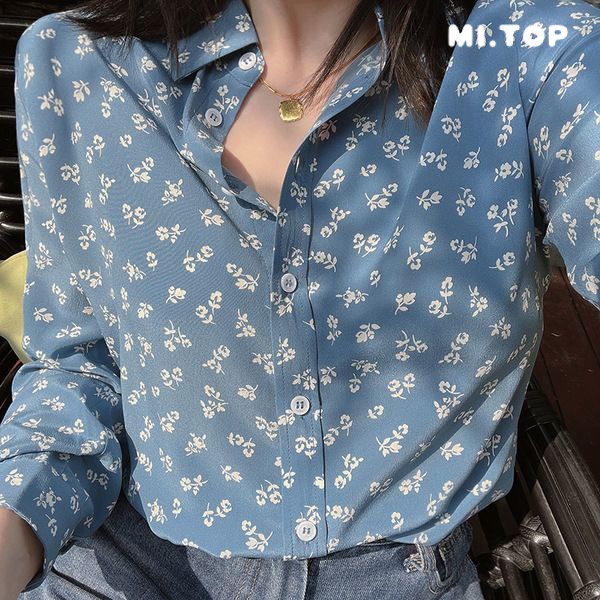 Áo Sơ Mi Tay Dài Dáng Rộng Plus Size Cho Nữ