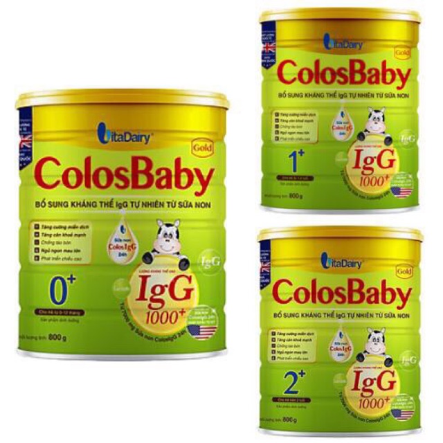 Sữa Colosbaby Gold 0+, 1+, 2+ 800g [Date 2022]