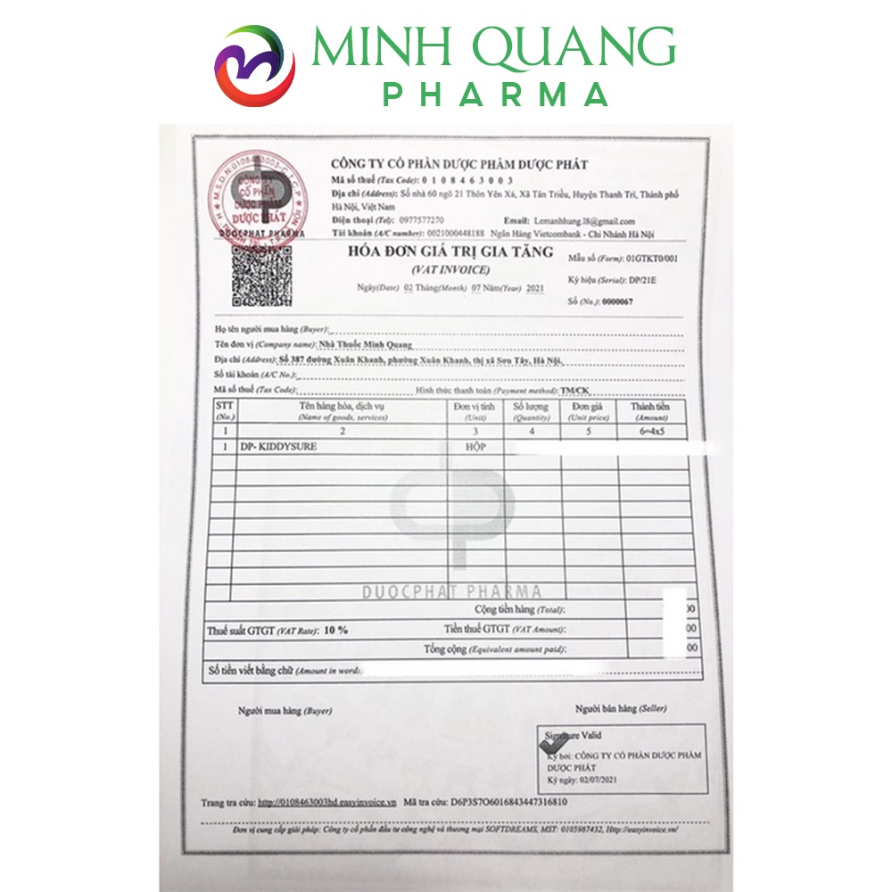 Siro ăn ngon KIDDYSURE giúp bé ăn ngon, ngủ ngon, tiêu hoá tốt, tăng cân, tăng sức đề kháng hộp 20 ống