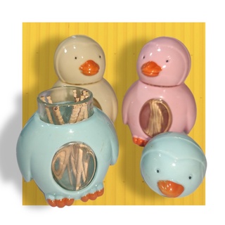 Hộp, lọ đựng tăm xỉa răng hình chú vịt cute