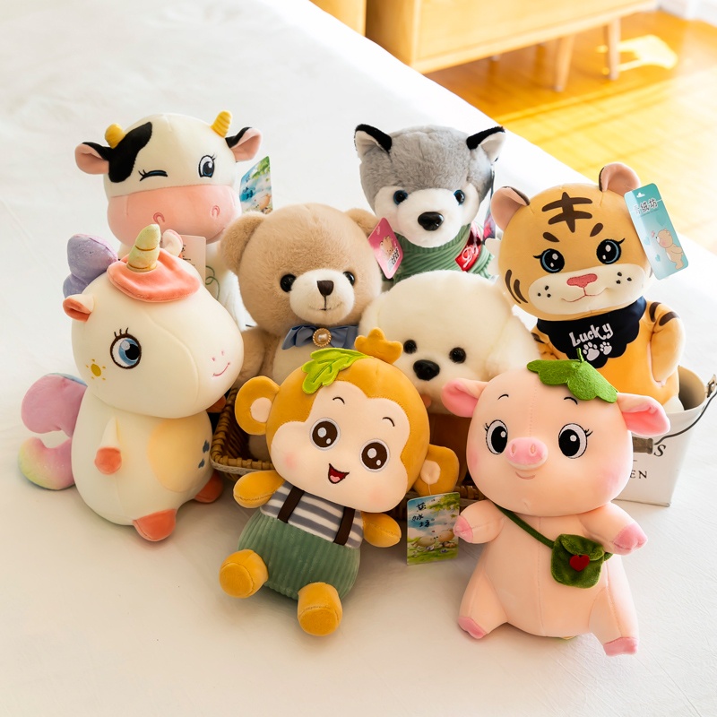 Gấu Bông Thú Nhồi Bông Cho Bé Đồng Gía Qùa Tặng Gấu Bông Sinh Nhật Gấu Gắp Thú 25cm 30cm 40cm _ Unishop