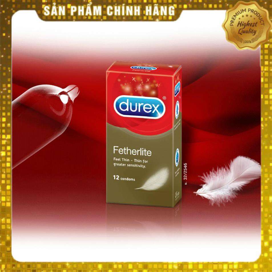 Bao cao su chính hãng hộp 12 chiếc Durex Fetherlite