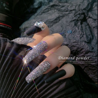 Hũ đá rắc nail kim cương Yapas 9gram , nhũ rắc nail diamond tinh thể lấp lánh chất liệu đá crytal trang trí móng tay