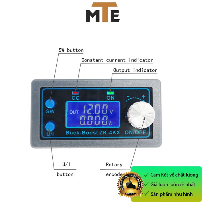 Mạch tăng áp hạ áp buck boost Tự Điều Chỉnh 0.5-30V 4A ZK-4KX