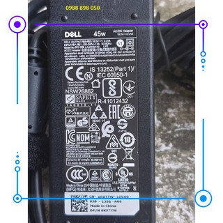 BÁN Sạc dell 19.5v 2.31a 45w chân kim nhỏ hàng zin bóc máy