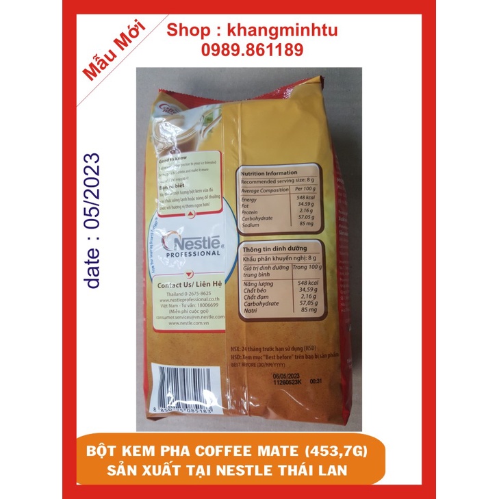 Bột kem coffee mate 453,7G - Nestle. Pha trà sữa, cà phê.