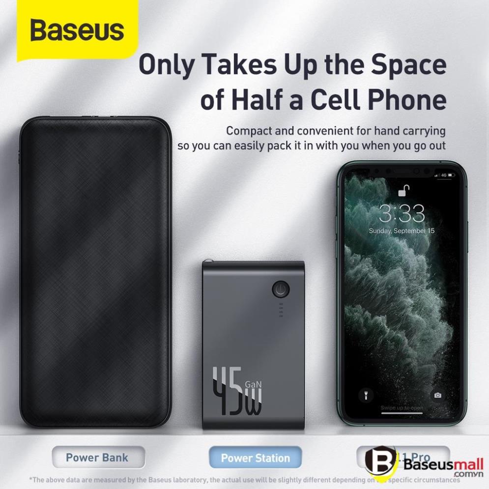 Baseus -BaseusMall VN Cốc sạc nhanh kiêm pin sạc dự phòng Baseus GaN Power Station 45W 10.000mAh