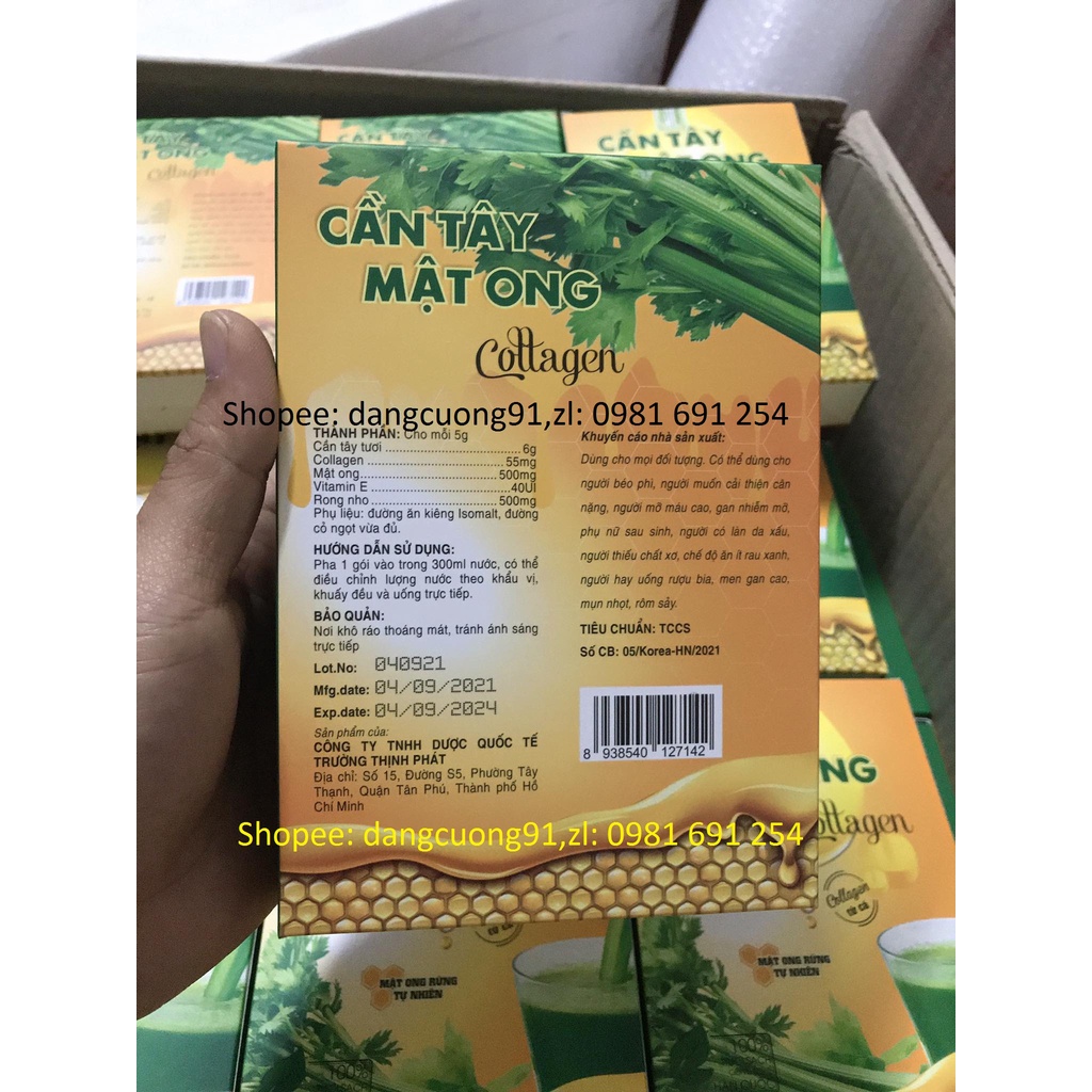 Cần Tây Mật Ong (15 gói x 5g) Hỗ Trợ Giảm Cân, Thải Độc, Thanh Lọc Cơ Thể ( PVN267)
