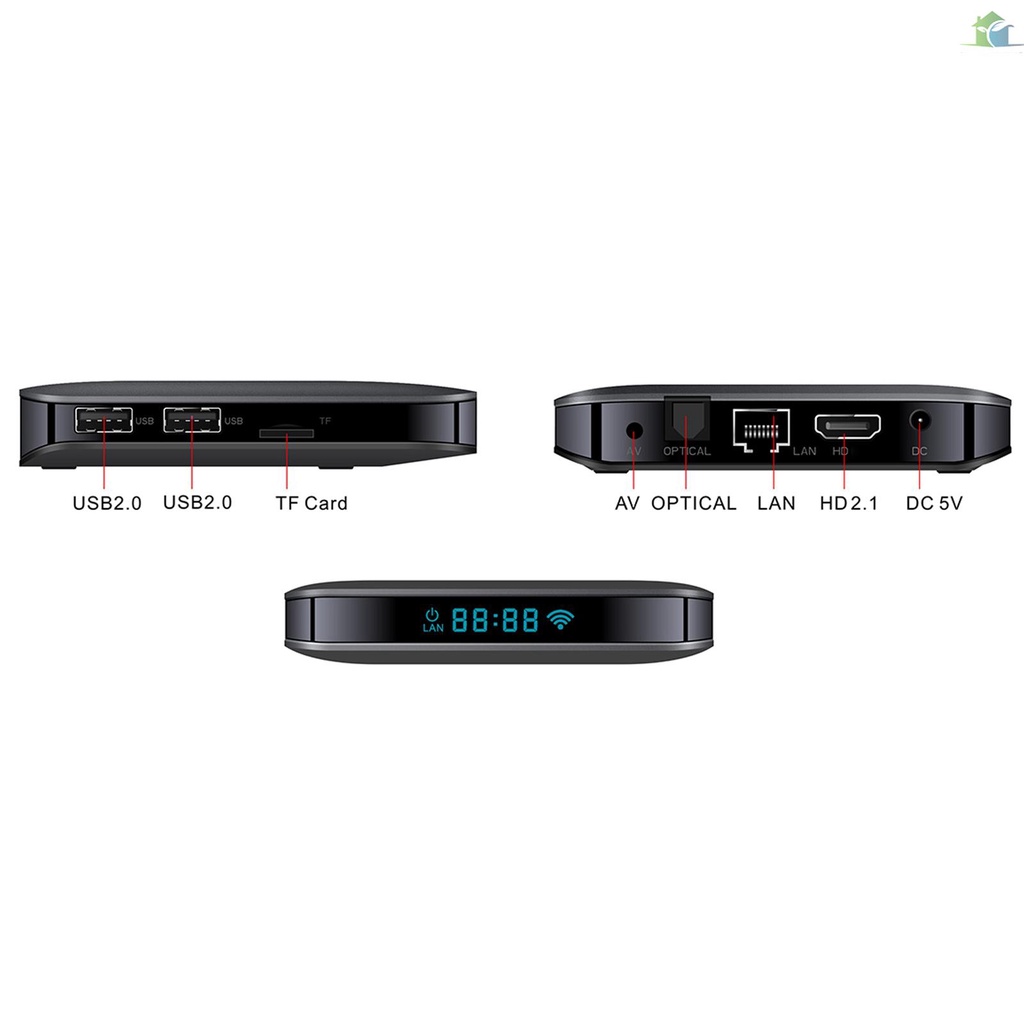 Hộp TV A95X F3 Air II Android 11.0 Amlogic S905W2 UHD 4K 2.4G/5G WiFi BT5.0 AV1 VP9 H.2 và phụ kiện