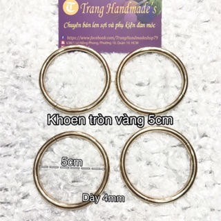 Khoen tròn vàng 5cm