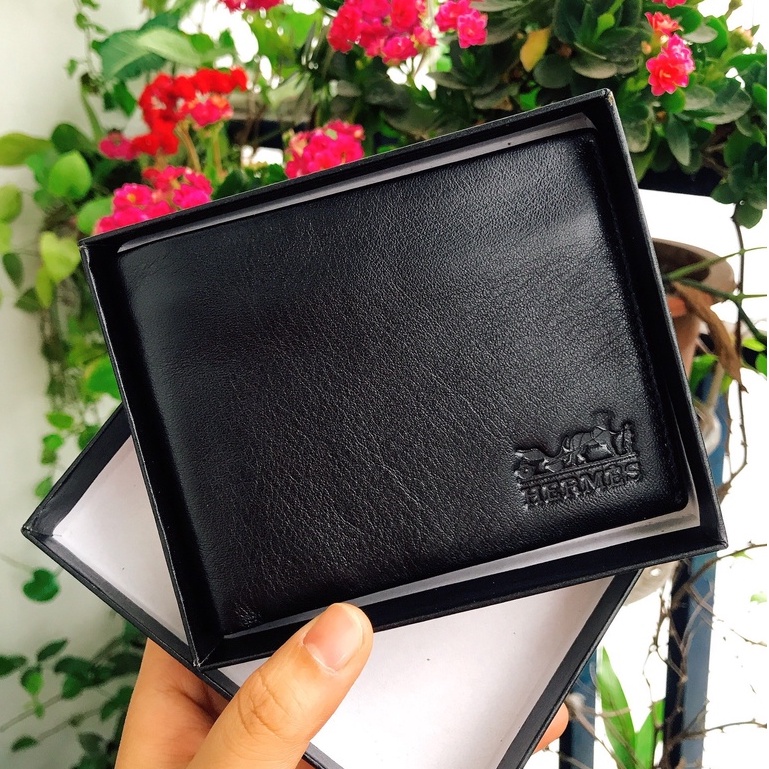 Ví Da Bò 100% May Viền Cao Cấp Ví Nam Da Thật 100%, Ví Nam Dáng Ngang, Tặng Full Hộp Đựng Sang Trọng. FREESHIP Toàn Quốc