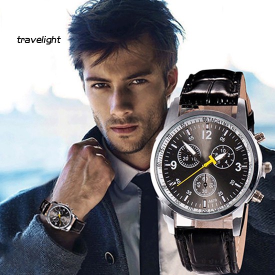 Đồng Hồ Nam Dây Giả Da Thời Trang