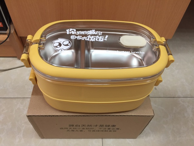 HỘP CƠM GIỮ NHIỆT 2 TẦNG  RUỘT INOX ( KÈM THEO ĐŨA THÌA DĨA + TÚI GIỮ NHIỆT)🌿🌿🌿 | BigBuy360 - bigbuy360.vn