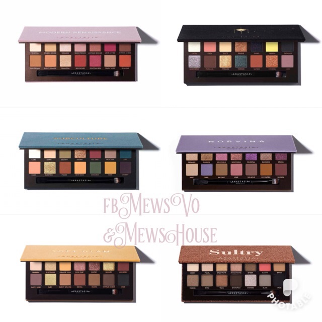 Bảng phấn mắt Anastasia Beverly Hills (Modern Renaissance, Subculture, Prism, Soft Glam, Norvina, Sultry)