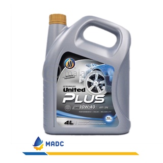 Nhớt Oto Máy Xăng Bán Tổng Hợp United Plus 10W40 SN Chai 4L - Hàng nhập khẩu Singapore