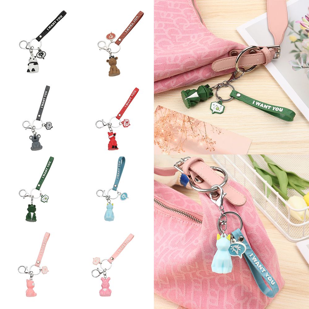 Móc khóa phối động vật hoạt hình dễ thương chống thấm nước tiện dụng