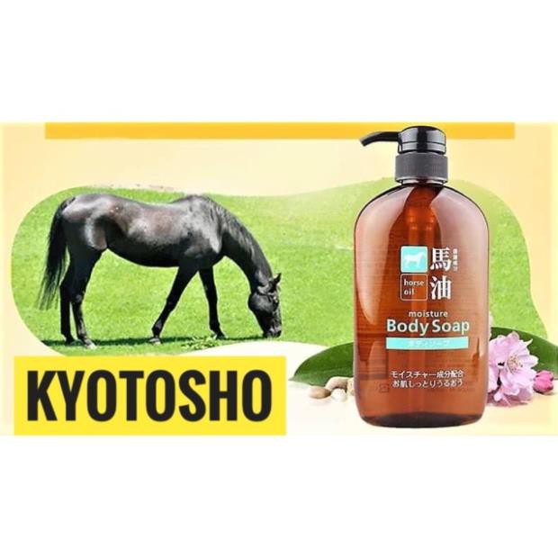 FREESHIP-Hang Auth 🐎Sữa tắm tinh dầu ngựa Nhật bản - Horse Oil Moisture