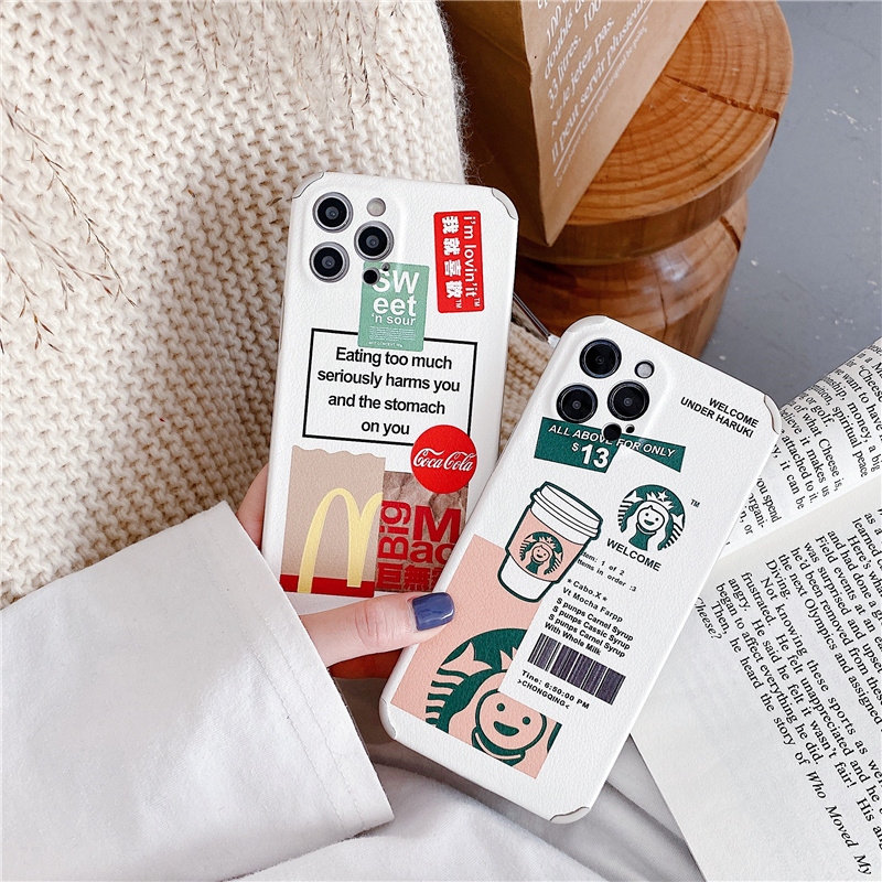 Ốp Lưng Da In Họa Tiết Đáng Yêu Cho Iphone 12 Pro Max Ip11 Pro Max 7 8 Plus Se | BigBuy360 - bigbuy360.vn