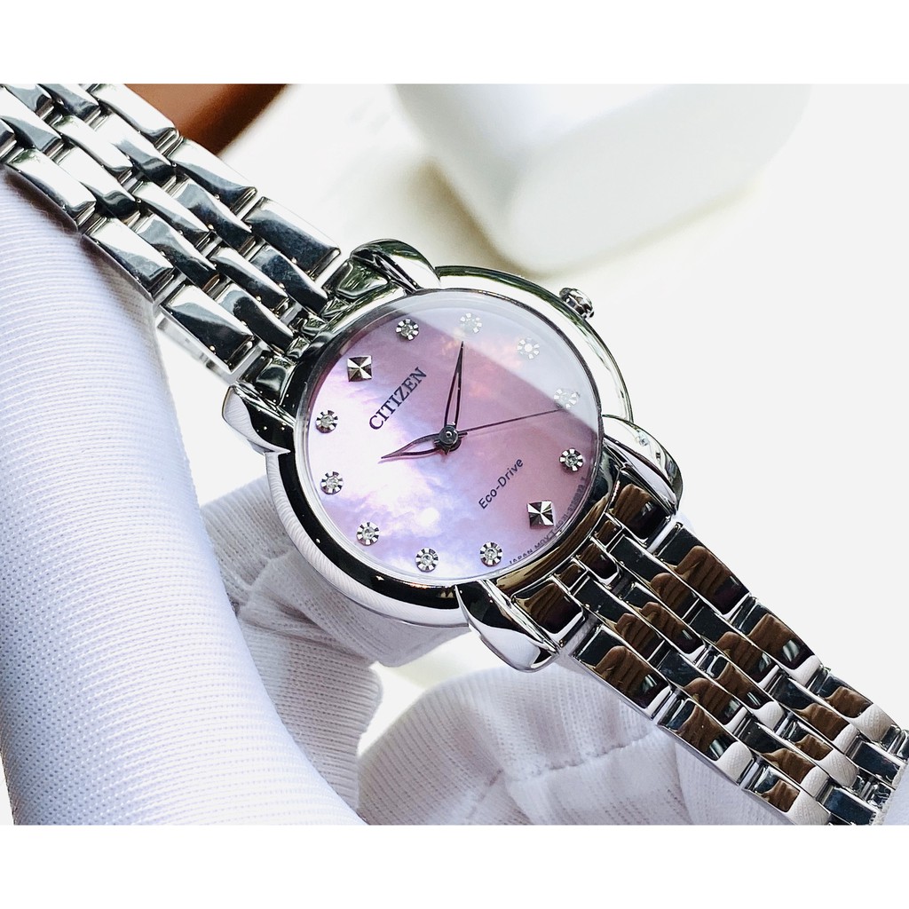 Đồng hồ nữ chính hãng Citizen EM0710-54Y - Máy Pin năng lượng ánh sáng- kính cứng cường lực