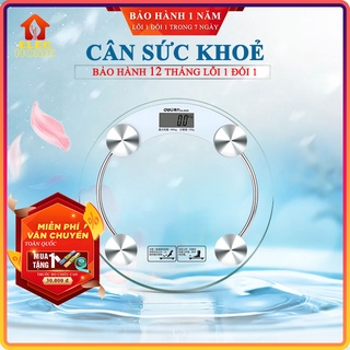 Cân điện tử mặt kính cường lực tròn  (150kg) Siêu Xinh Siêu Hot Hit Kiểm Soát Cân Nặng, Sức Khỏe Của Bạn