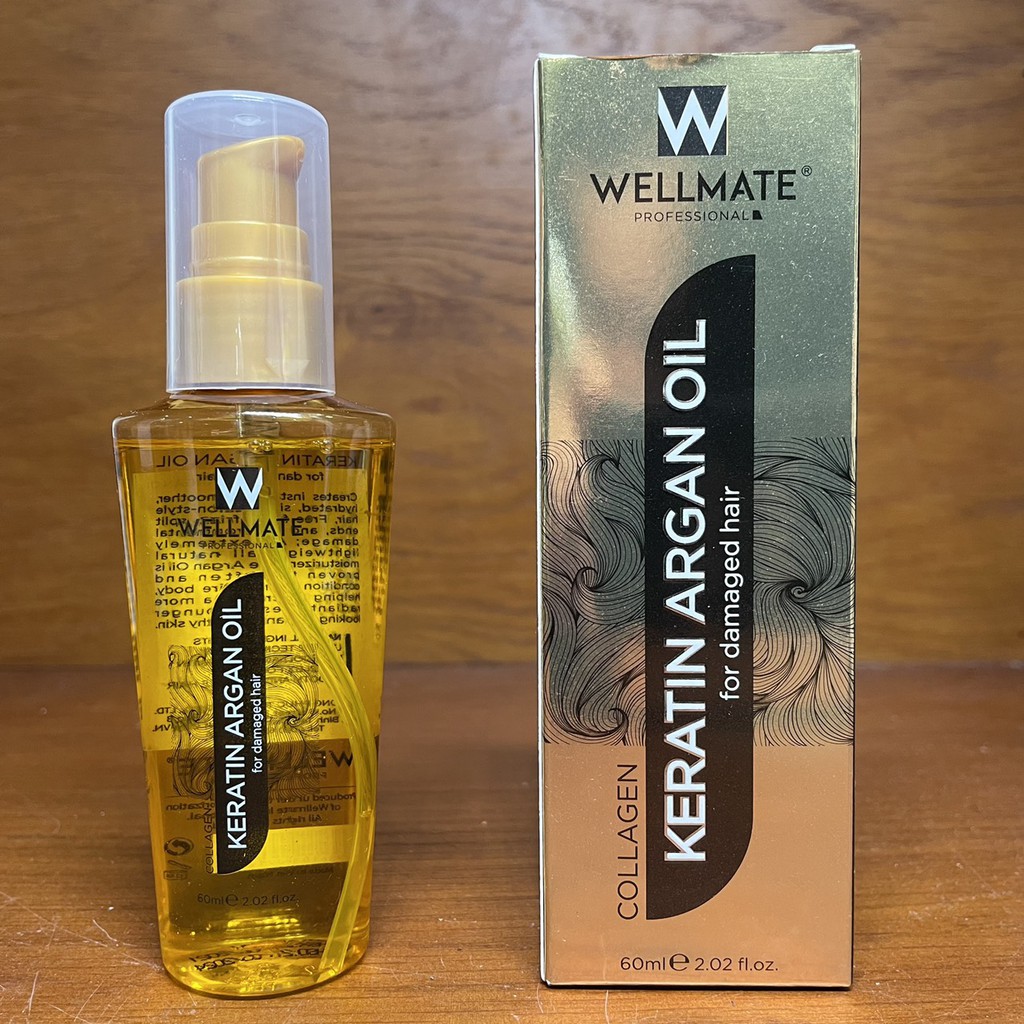 Tinh dầu Phục hồi tóc Wellmate Keratin Argan Oil 120ml (vàng)