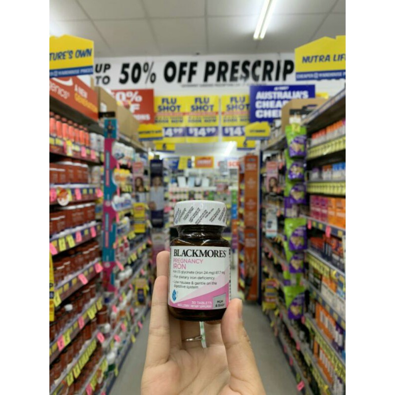 (Mẫu mới) Sắt bầu Blackmores Pregnancy Iron 30 viên 200g  Úc