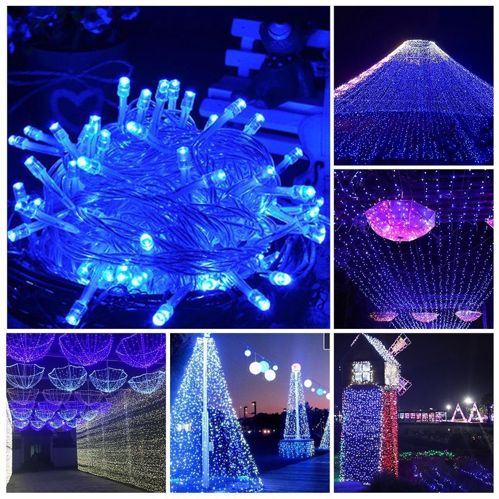 Đèn Led Không Chớp Xài Điện 220V Dài 8 Mét Đèn Led Fairy Light Quấn Cây Sân Vườn Trang Trí Tiệc Lễ Tết Noel