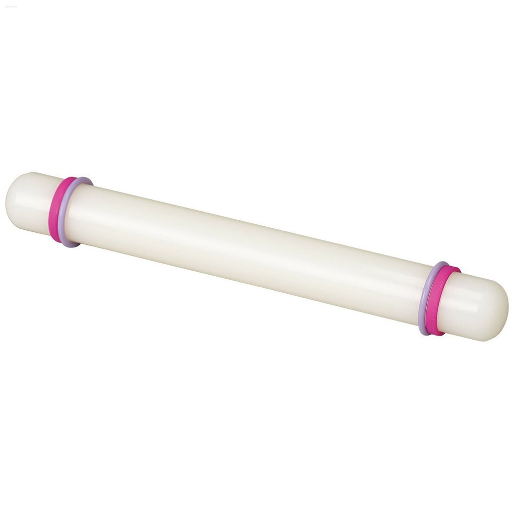 23cm/9 Non-stick Sugarcraft Fondant Rolling Pin with Guide Rings by DiKit"  💛globalsale