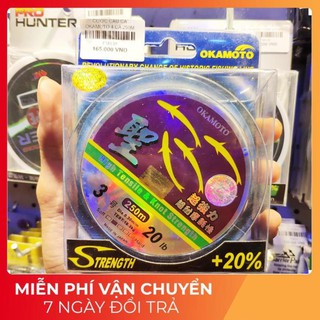 [SIÊU BỀN] Cước câu cá tra OKAMOTO Nhật Bản 4 cá cuộn 250m siêu bền