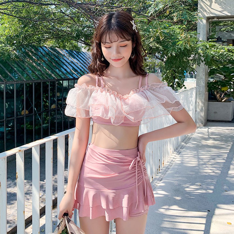 Bộ Đồ Bơi Hai Mảnh Màu Trơn Phong Cách Nhật Bản Cho Nữ | BigBuy360 - bigbuy360.vn