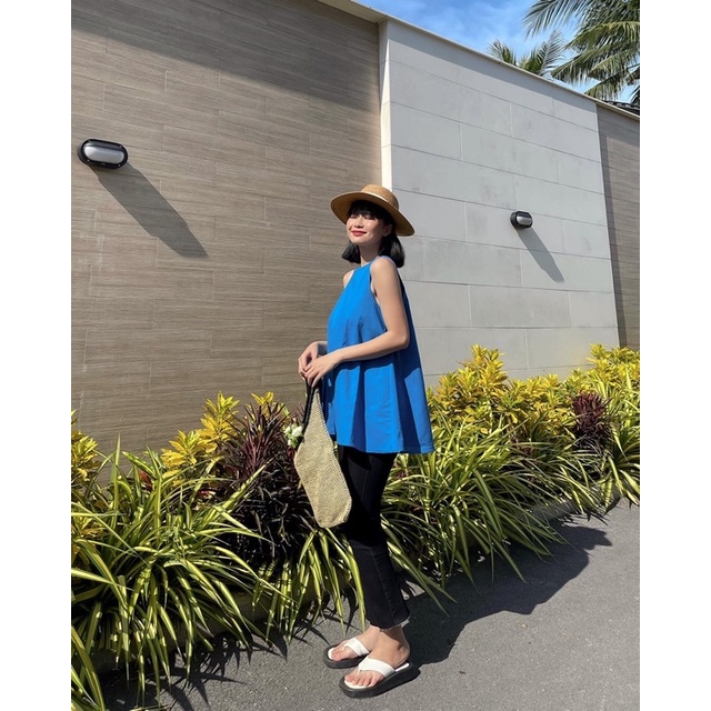 Áo ten top nút bọc (Ảnh shop chụp)