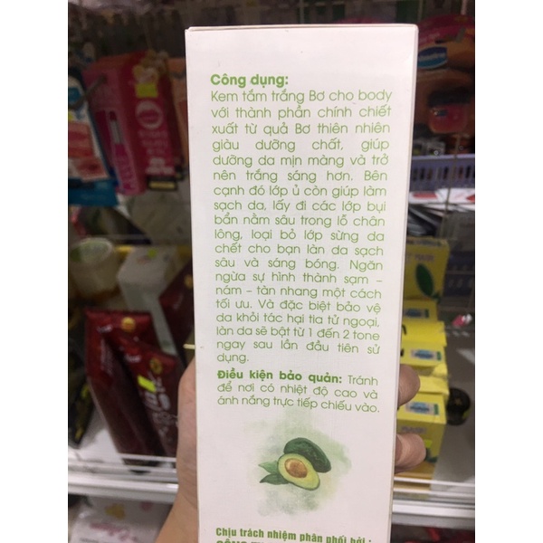Kem t.ắm trắng Bơ trắng da Body chai 300ml