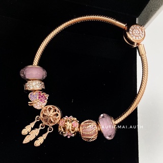 Vòng Pan Rose gold mạ vàng 14k mặt dứa