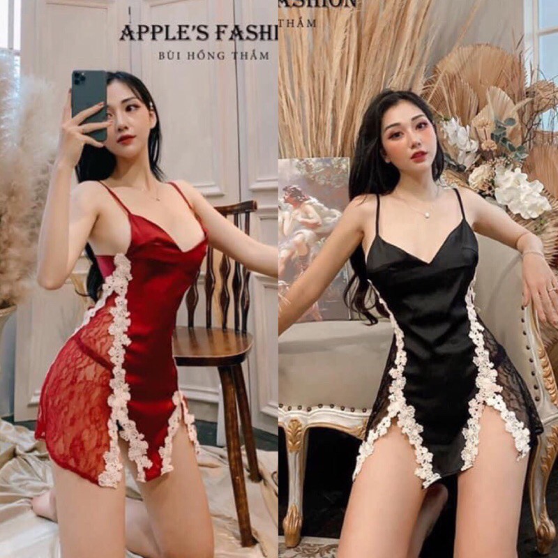 Váy ngủ sexy Quảng Châu - Váy ngủ sexy ren hông QUẢNG CHÂU - hàng có sẵn ( video kèm ảnh thật)