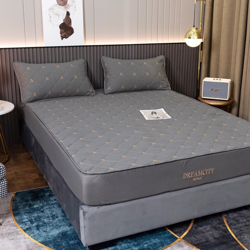 SÉT GA GỐI BỌC NỆM COTTONG HỮU CƠ PHIÊN BẢN DREAMCITY(tặng kèm 2 vỏ gối)