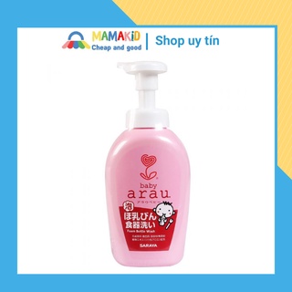 Chai nước rửa bình sữa tạo bọt Arau Baby 500ml - nội địa Nhật