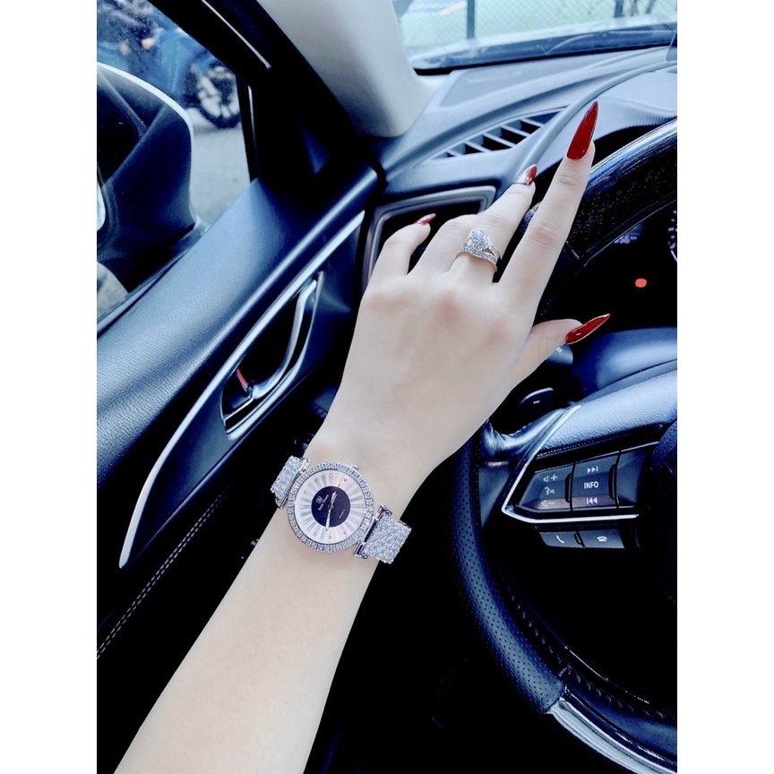 Đồng hồ đeo tay nữ, đồng hồ nữ ROYAL CROWN chính hãng full box cao cấp nạm kim cương nhân tạo swarovski lấp lánh cho nữ