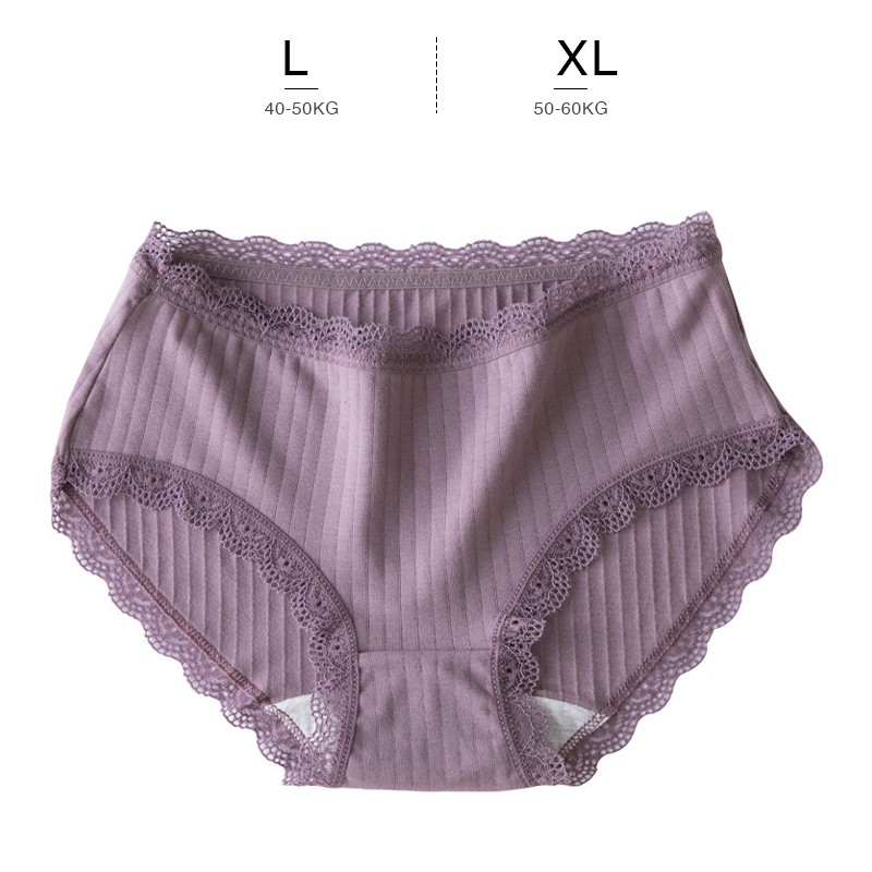 Quần lót cotton sợi tre viền ren cao cấp kháng khuẩn QL43 | BigBuy360 - bigbuy360.vn