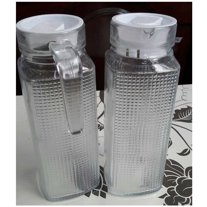 Bình thủy tinh đựng nước có nắp đậy cao cấp thể tích 1100ml – Gia dụng bếp