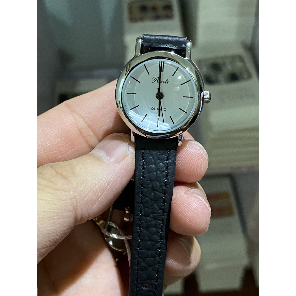 Đồng hồ nam nữ đeo tay Raxte mặt tròn dây nhỏ xinh xắn