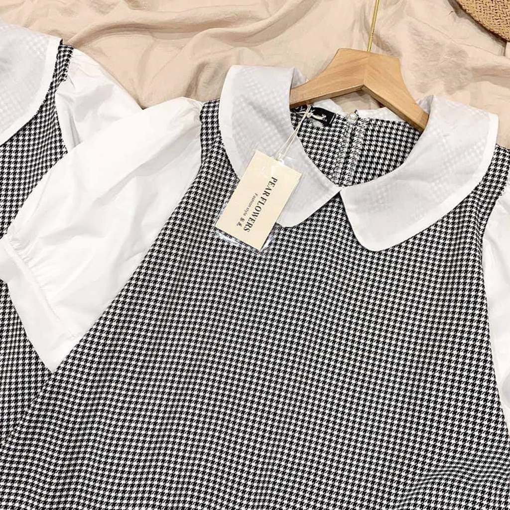 Đầm bầu thiết kế ghi cổ sen thời trang công sở MSP160 Mom and Baby